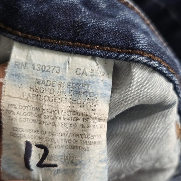 Lee Womens Jeans Mid Rise Straight Leg blue Sz 12 Dark Wash Streetwear - Picture 9 of 10